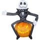 preview thumbnail 2 of 1, Gemmy Jack Skellington on Jack O' Lantern Halloween Greeter