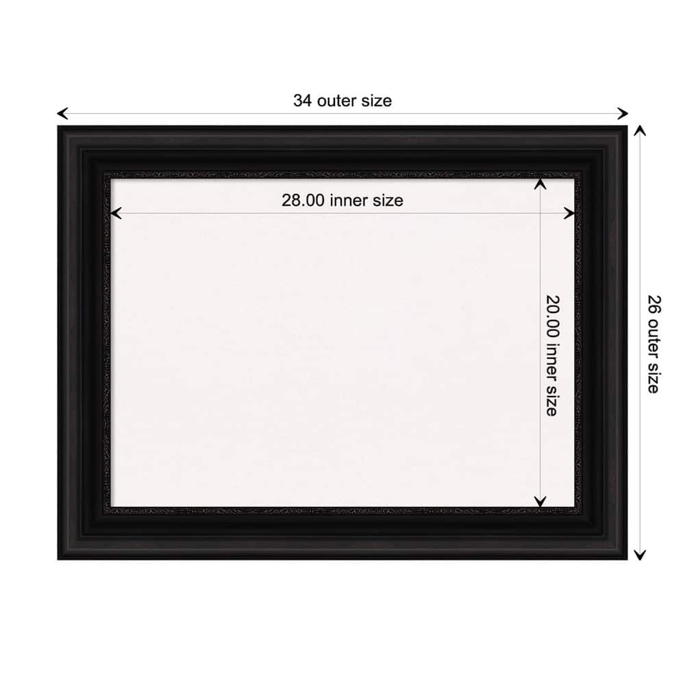 Parlor Framed White Corkboard Bulletin Board
