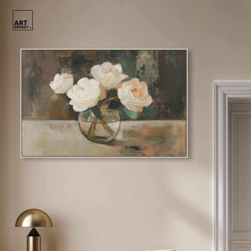Creamy Cascade Cluster I Canvas by Art Remedy
