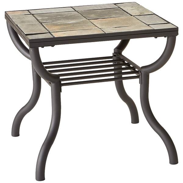 Shop Ashley T233 2 Antigo Black Square End Table Overstock