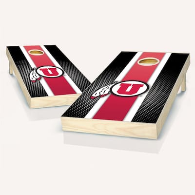 Utah Utes Striped Outdoor Cornhole Board Set