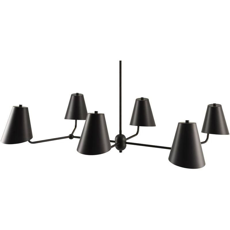 Livabliss Umera Rustic Chandelier - 31"L x 40"W x 47"H - Black/Gold