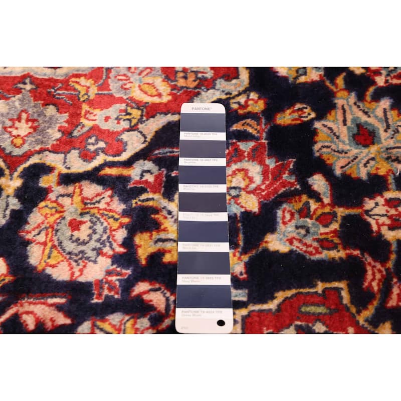 ECARPETGALLERY Hand-knotted Kayseri Dark Navy Wool Rug - 4'4 x 6'9