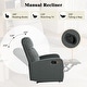 preview thumbnail 3 of 17, Modern Recliner Manual Recliner Home Theater Manual Recliner Chair with Adjustable Backrest for Living Room