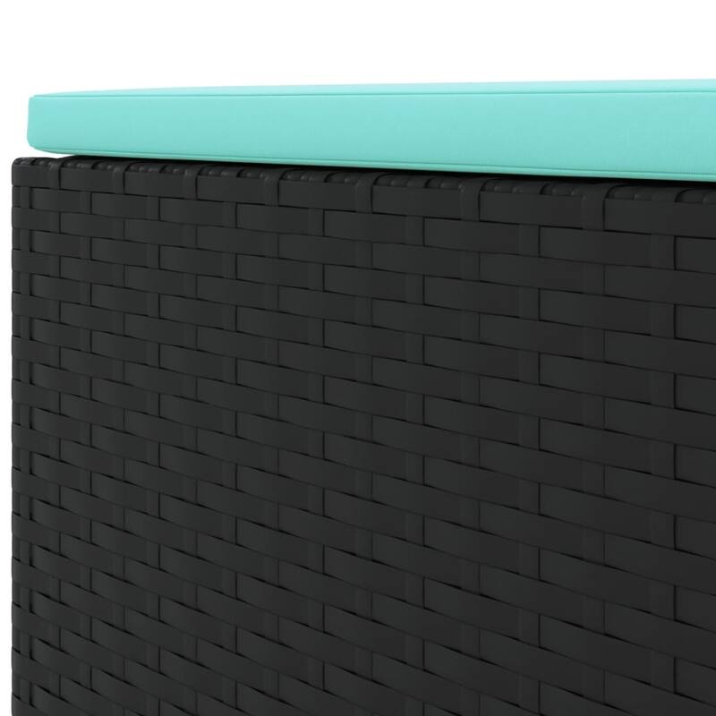 vidaXL Patio Lounge Set with Cushions Sectional Sofa Garden Backyard Poly Rattan - 24.8" x 24.8" x 22.6"