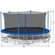 preview thumbnail 9 of 7, 14FT Heavy Duty Trampoline, Safety Enclosure Net,286lb Weight Capacity