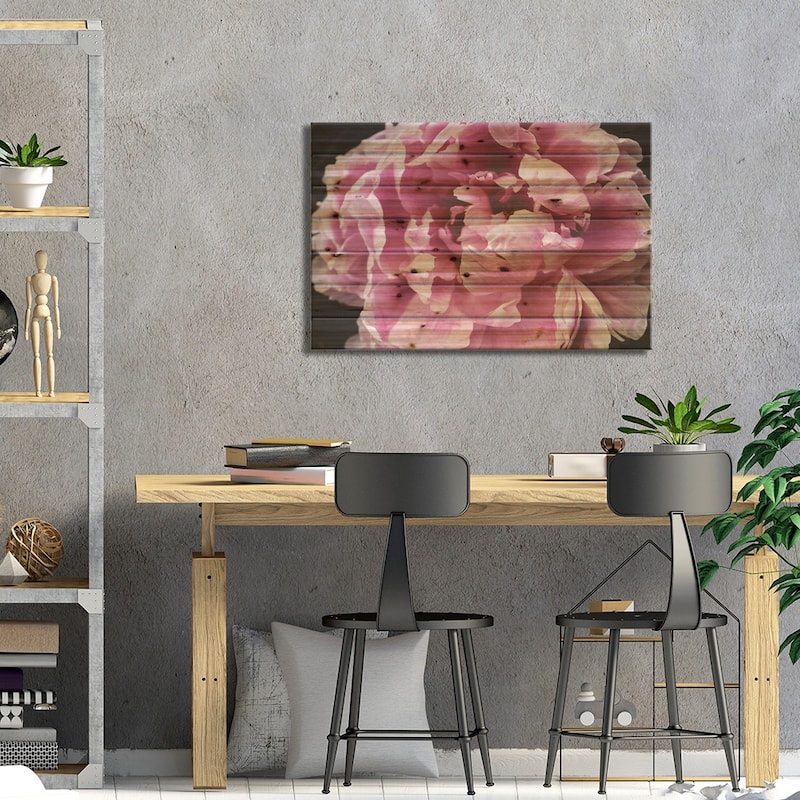 Pink Peony Passion IV Print On Wood by Irena Orlov - Multi-Color