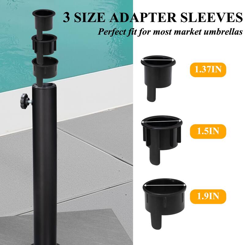 VredHom Outdoor Patio Market Umbrella Square Base Stand
