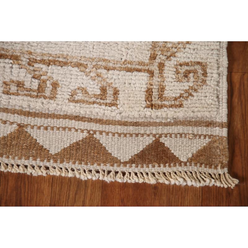 Tribal Anatolian Turkish Runner Rug Handmade Wool Carpet - 3'1"x 11'7"