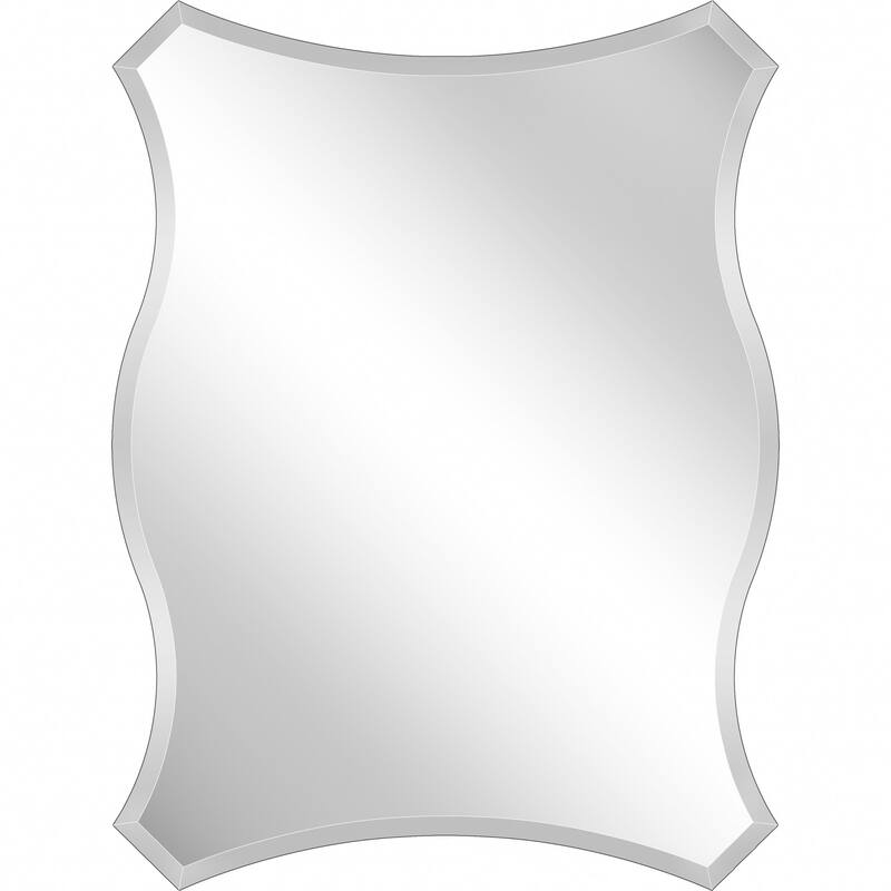 HomeRoots 32" Silver Novelty Glass Framed Accent Mirror - 23.63