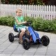 preview thumbnail 7 of 6, Kids Pedal Go Kart with 4-Position Adjustable Seat, Handbrake, and EVA Wheels