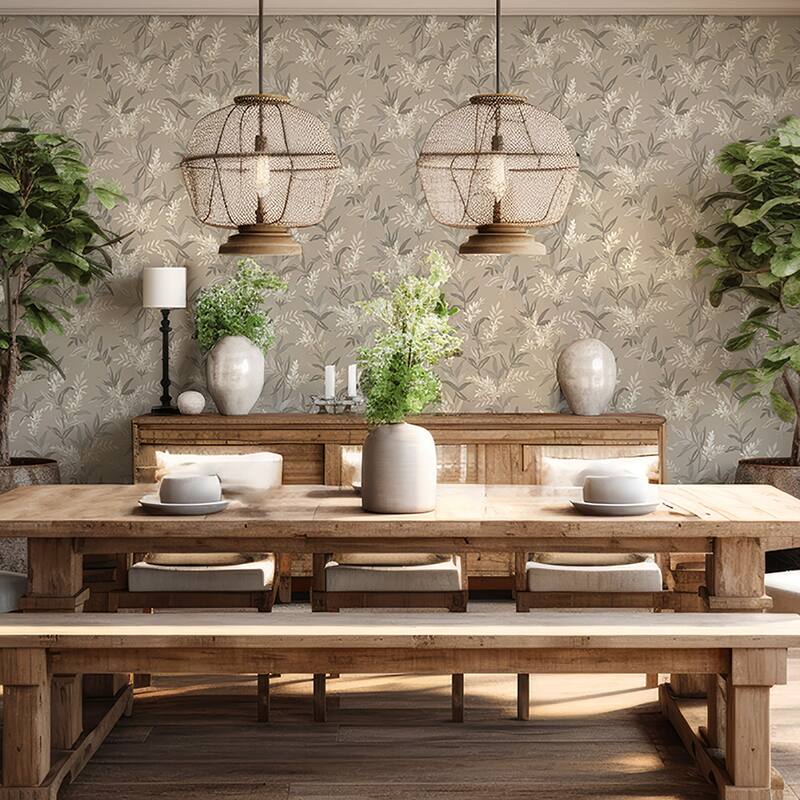 Belgravia Decor Olivia Beige Floral Wallpaper