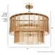 preview thumbnail 5 of 10, Hunter + Jasmine Roth Ontario Ribbed Glass Pendant Chandelier - Foyer, Dining Room, Kitchen Table or Island - Transitional, Glam
