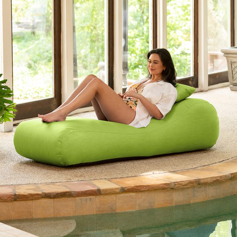 Jaxx Arlo Outdoor Bean Bag Lounge with Pillow - parrot
