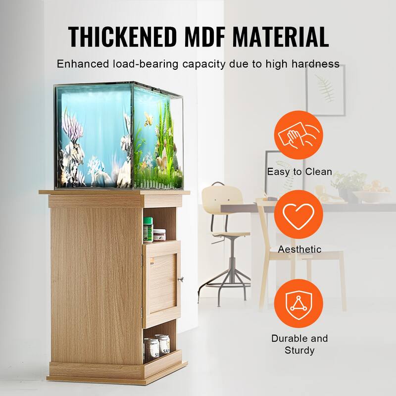 VEVOR Aquarium Stand Fish Tank Stand in MDF Turtle Tank Stand Reptile Tank Stand with Storage