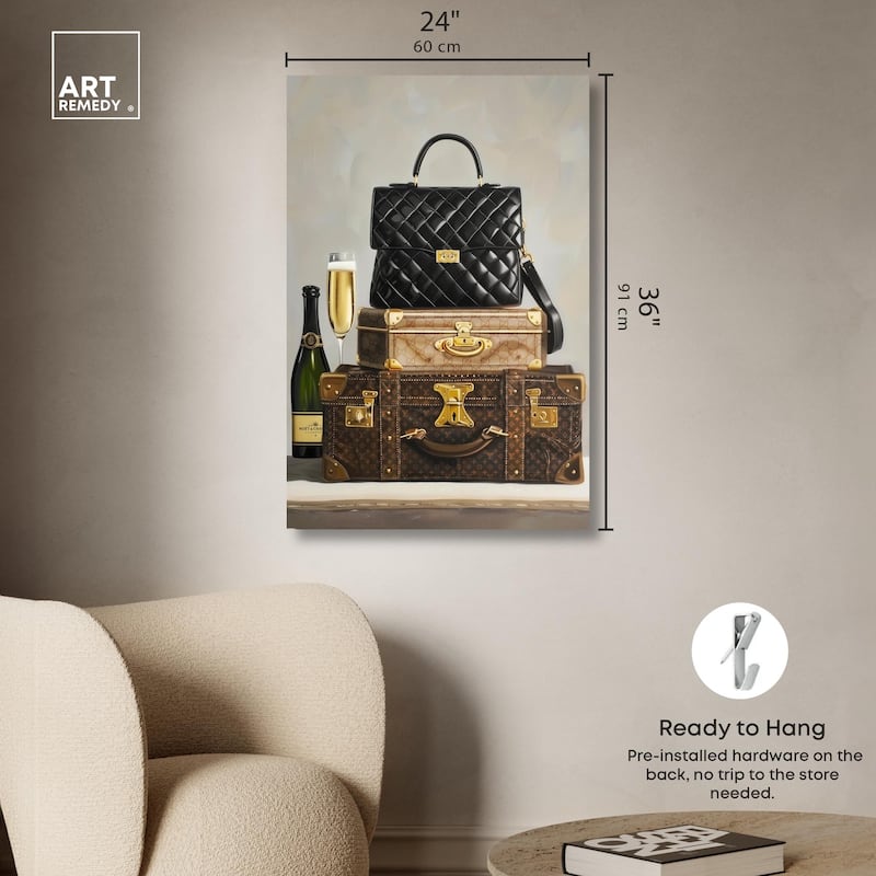 Getaway Necessities Canvas by Art Remedy, Gallery Wrapped