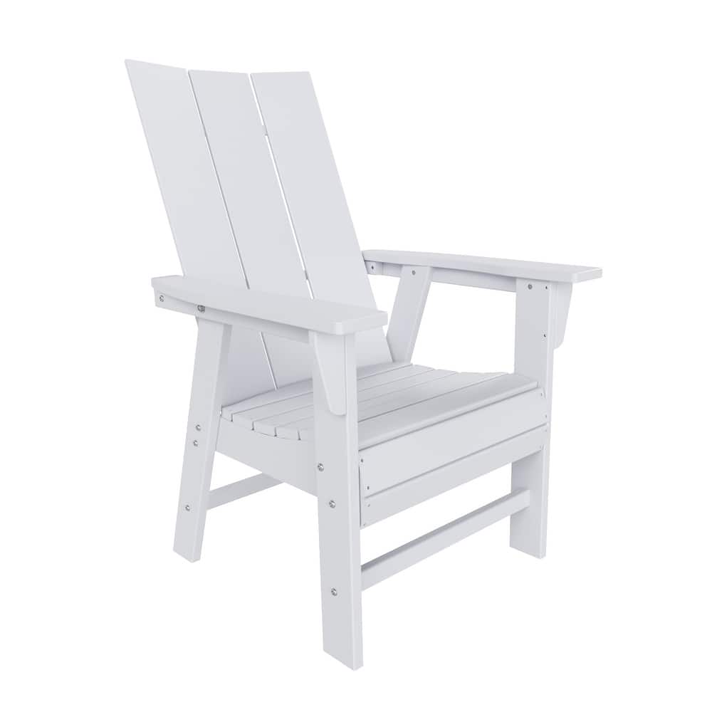 Shoreside Hdpe All Weather Outdoor Patio Adirondack Dining Chair (1PC)