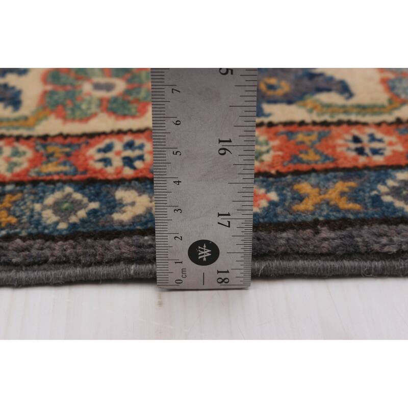 ECARPETGALLERY Hand-knotted Uzbek Ghazni Grey Wool Rug - 2'7 x 4'1