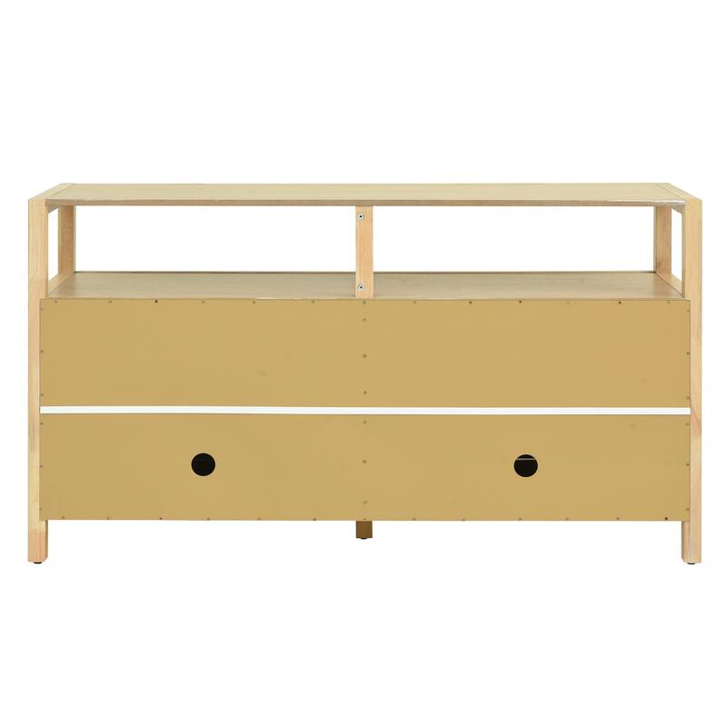 Bohemian Style Rattan Buffet Storage Cabinet