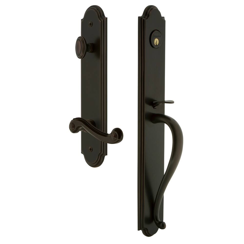 Grandeur Arc Solid Brass Rose Right Handed Keyed Entry Single Cylinder