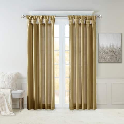 Madison Park Natalie Twisted Tab Lined Single Curtain Panel