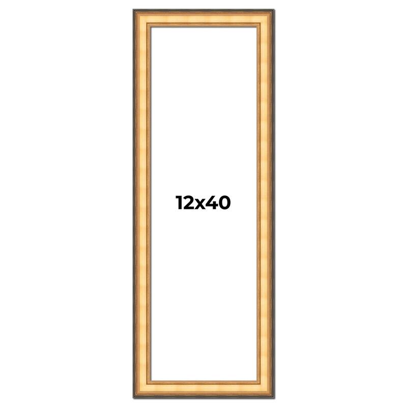 12x40 Frame Gold Plein Aire Solid Wood Picture Frame Width 2 Inches |