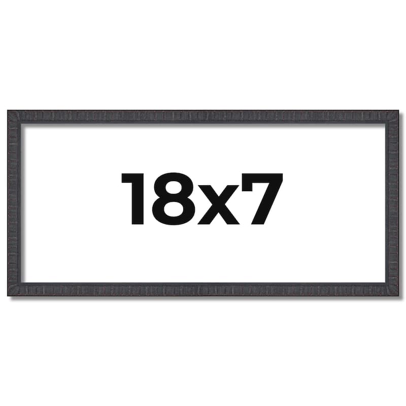 18x7 Frame Brown Solid Wood Picture Frame - Complete Modern Photo