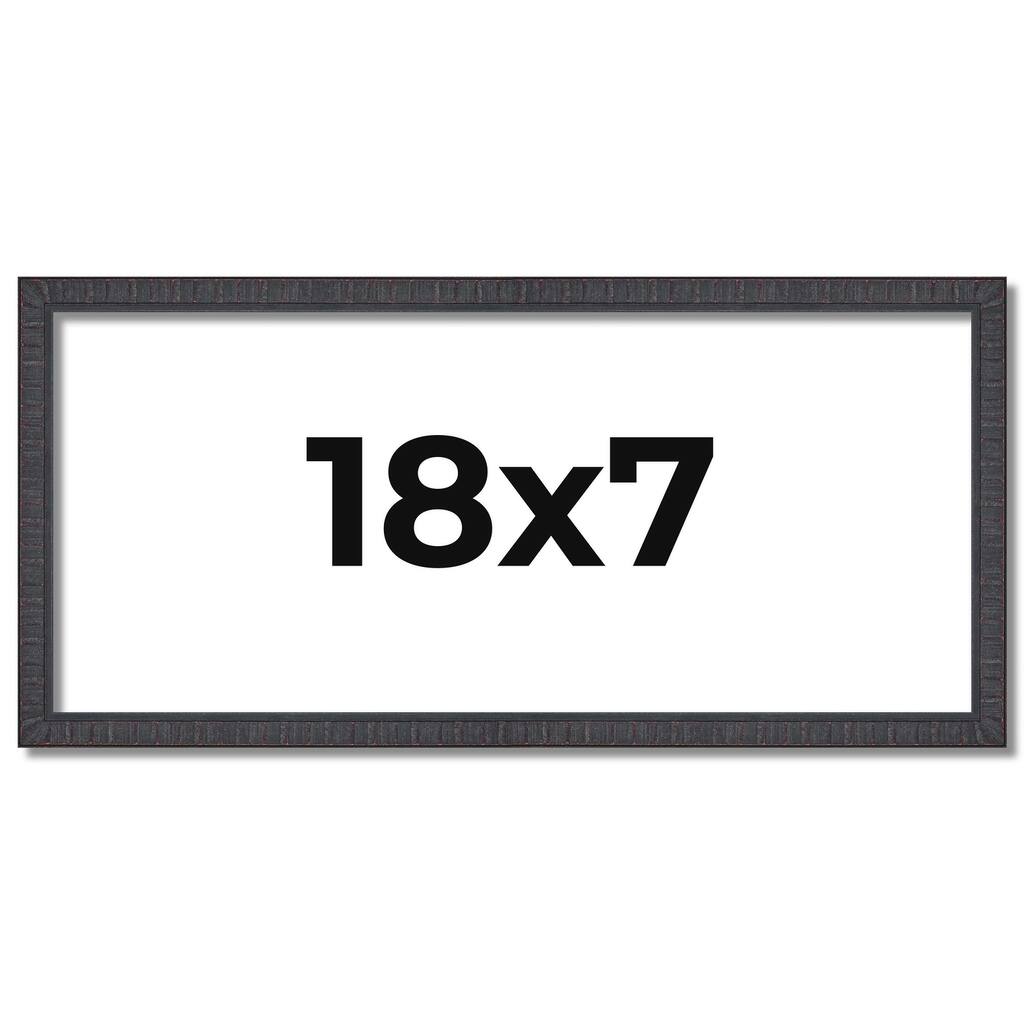 18x7 Frame Brown Solid Wood Picture Frame - Complete Modern Photo