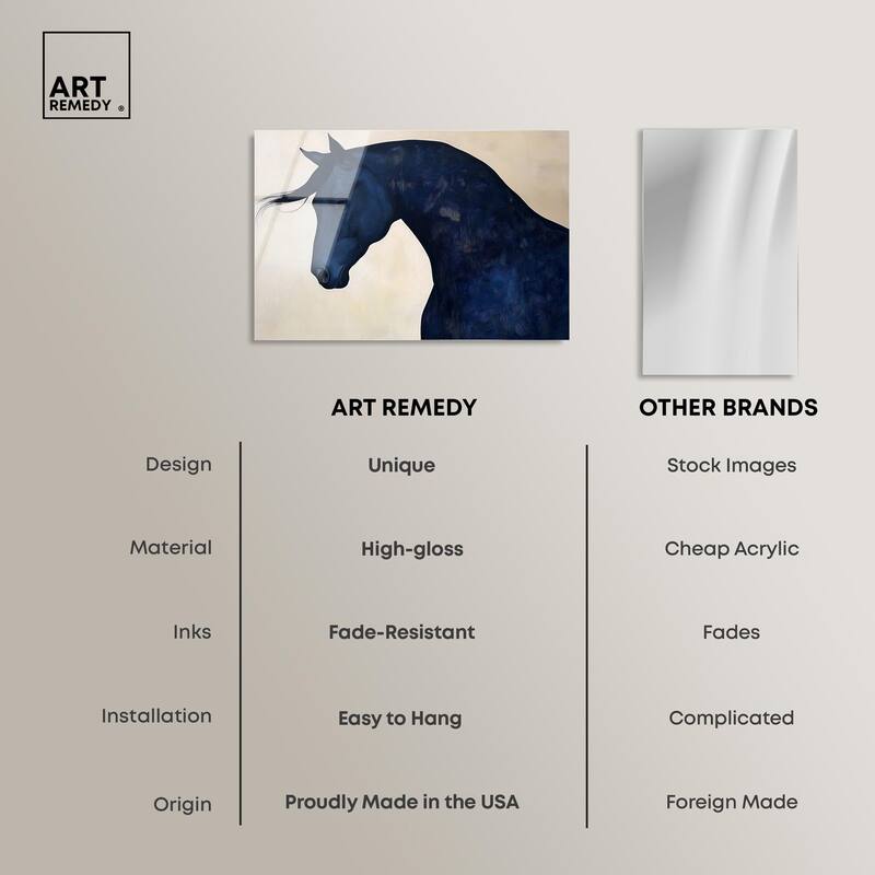 Blue Horse I Acrylic by Art Remedy, Ready to Hang