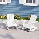 preview thumbnail 30 of 68, Shoreside Kids Outdoor Poly Adirondack Rocking Chair with Cup Holder (Set of 2)