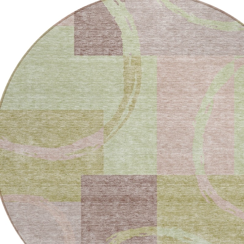 HomeRoots Abstract Modern Rectangle Outdoor Rug