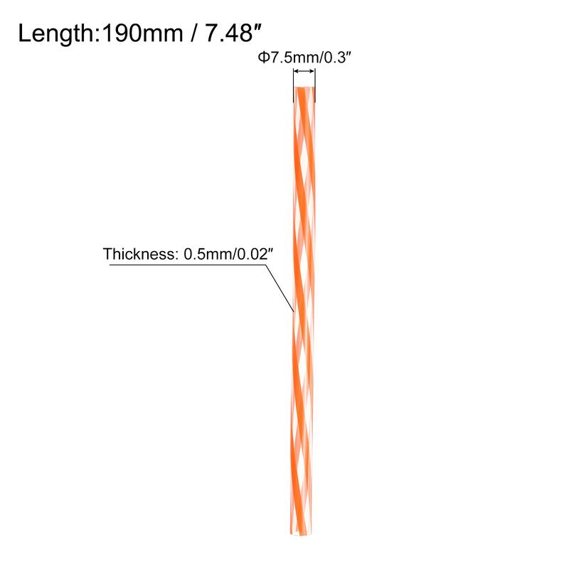 Reusable Straw, 48pcs Colorful Printing Hard Straw - Multicolor - 190mm/7.48"