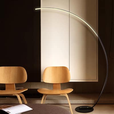 69" Curved LED Arched Floor Lamp - 67x13in