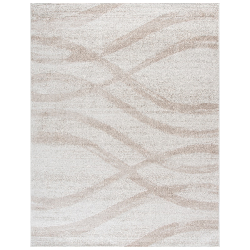 SAFAVIEH, Adirondack Vinni Modern Abstract Distressed Rug - 9' x 12' - Beige/Taupe