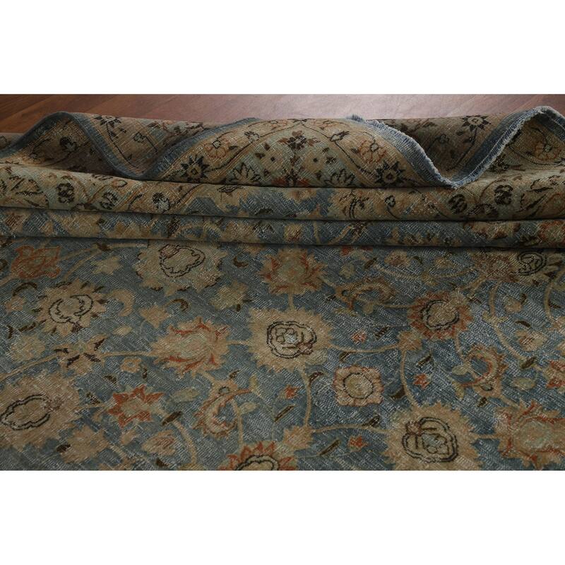 Vegetable Dye Sultanabad Persian Area Antique Rug Handmade Wool Carpet - 9'6" x 12'8"