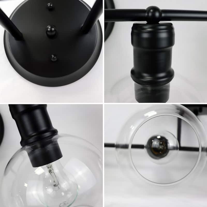 Bath/ Vanity Fixture w/ Clear Globe Glass