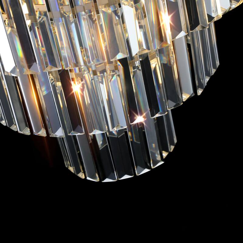 Stylish Geometric Hanging Light Ceiling Lighting for Foyer, Stairway Hanging Pendant Light Fixtures Crystal Chandelier