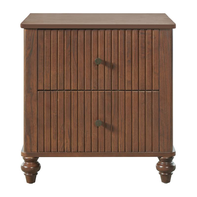 Christopher Knight Home - Luna Modern Wooden Nightstand with 2 Storage Drawers