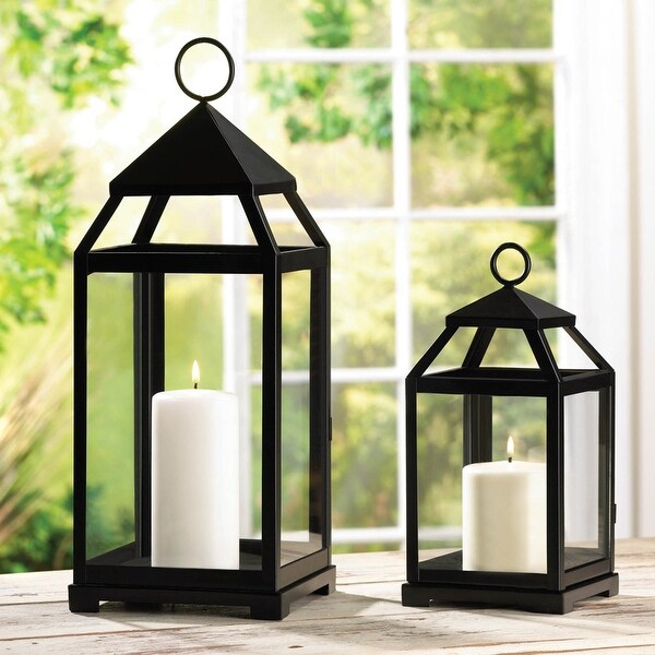 Small and Large Contemporary Candle Lanterns Black Bed Bath Beyond 27621284