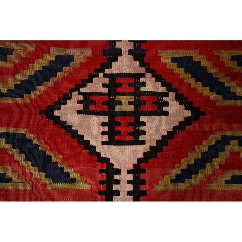 Vegetable Dye Shirvan Antique Area Rug Hand-Woven Wool Carpet - 5'6" x 11'5"