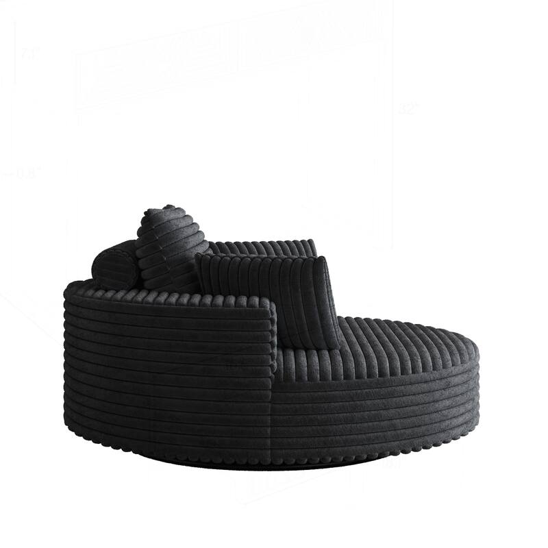 Comfortable Corduroy Foam Swivel Chair for Various Rooms, Enhancing Relaxation