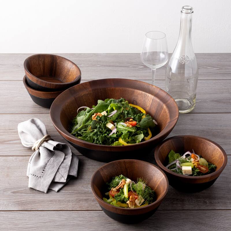 Noritake Kona Wood Large Bowl, 12", 120 OZ.