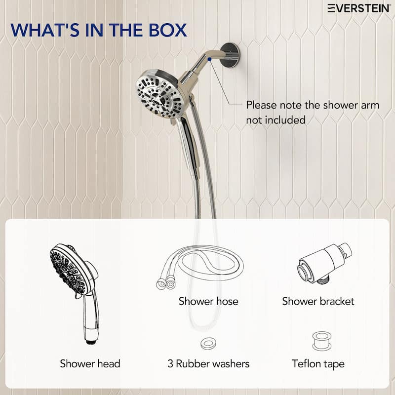 High Pressure 9-Spray Magnetic Handheld Shower Head, Wall Mount Shower Head with Mineral Filter Beads