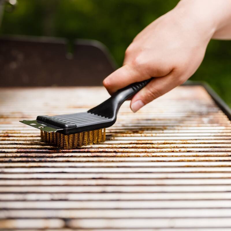 Chef Craft 9-inch Plastic Handle Short Grill Brush