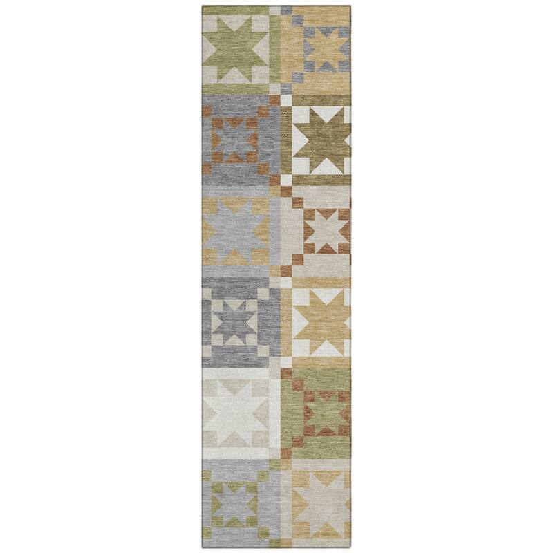 Machine Washable Indoor/ Outdoor Modern Newton Chantille Rug