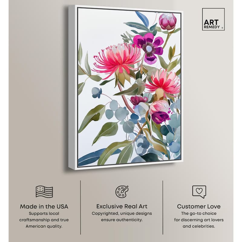 Watery Petals II Canvas by Art Remedy