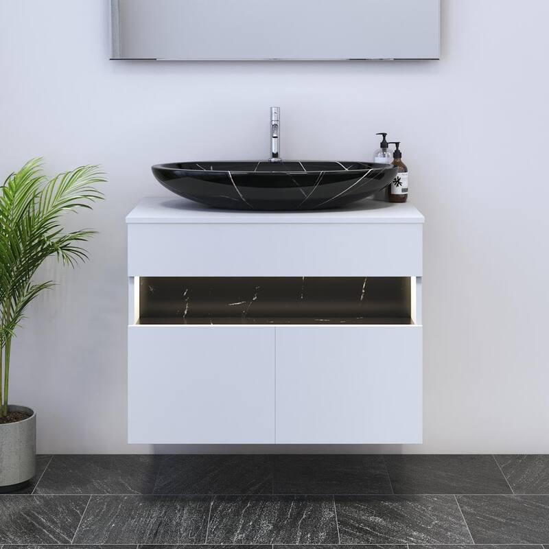 Laguna 2D 80 Floating Bathroom Vanity (32" Width)