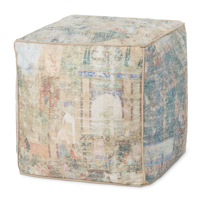 Alexander Home Abstract Oriental Woven Pouf