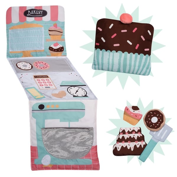 slide 2 of 11, Lambs & Ivy Interactive 2-n-1 Soft Toddler Cupcake/Bakery Pillow Play Set