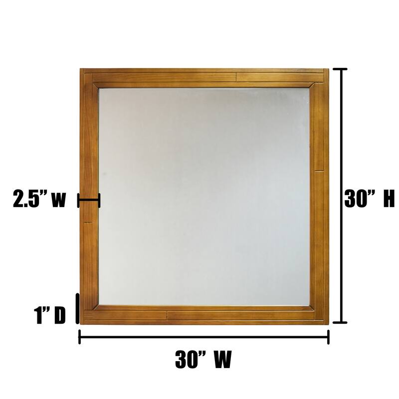 Wooden frame decorative mirror, casual style, rectangular,suitable for living room, entryway or bathroom